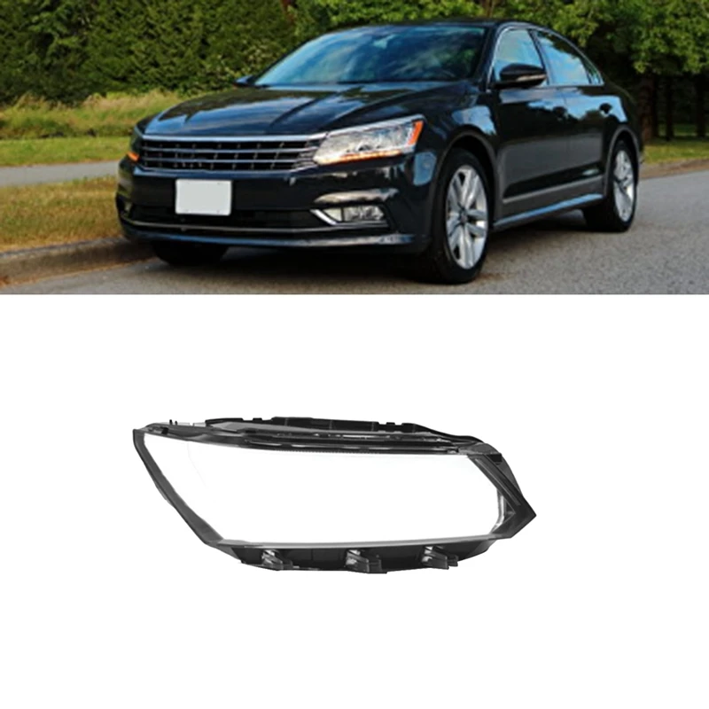 NEW-Car Headlight Shell Lamp Shade Transparent Lens Cover Headlight Cover For VW Passat 2016-2018