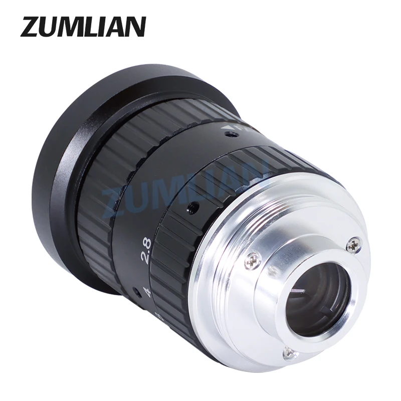 ZUMLIAN 8 مللي متر C-Mount Lens 6MP كاميرات 2/3 بوصة عدسة F2.8 دليل القزحية الثابتة التركيز آلة الرؤية CCTV/FA كاميرات تشويه منخفضة