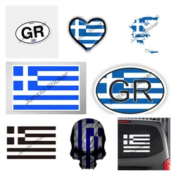 Creative Stickers Greece Flag Decal I Love Greece Sticker Greece Map Decal Premium Quality Vinyl Decal Car Accessories KK13cm