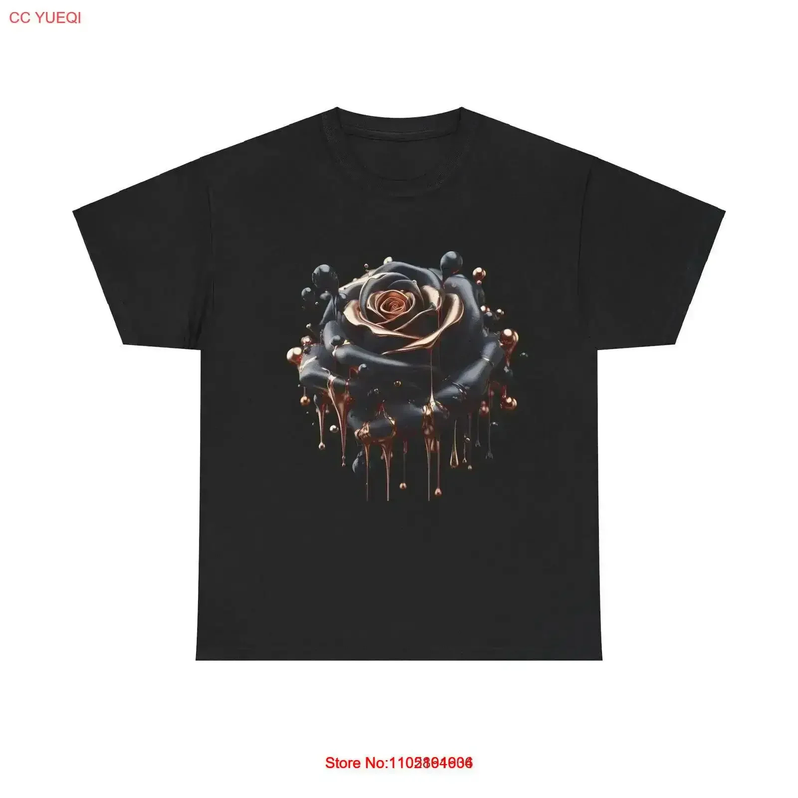 

Хлопковая футболка с абстрактной розой крупным планом, винтажная стираная дизайнерская одежда, стильный дышащий топ для повседневной носки, модная винтажная одежда