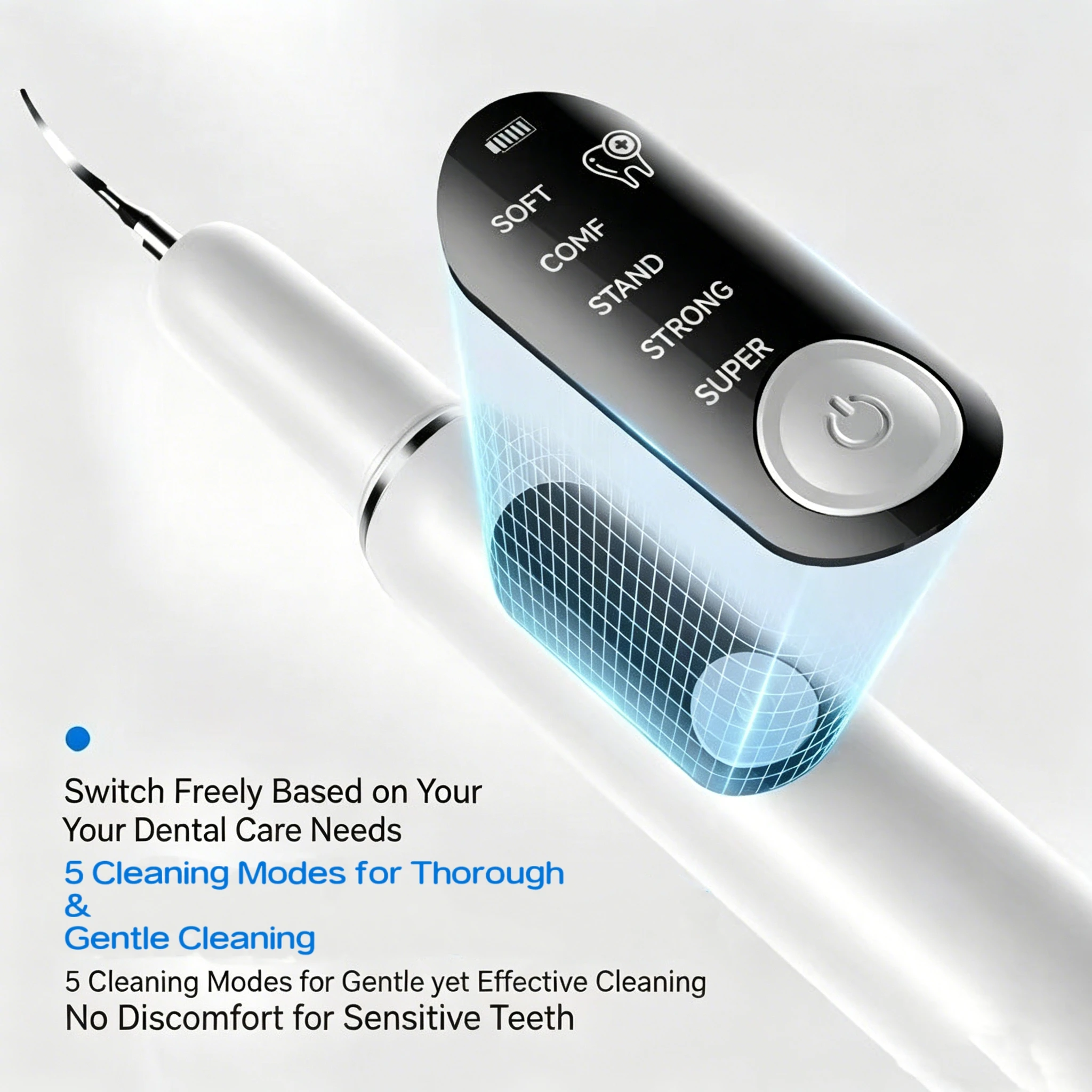 Pet Dental Scaler for Dogs And Cats Ultrasonic Tooth Cleaner with LED Light Tartar Removal Teeth Cleaning Tool image 4