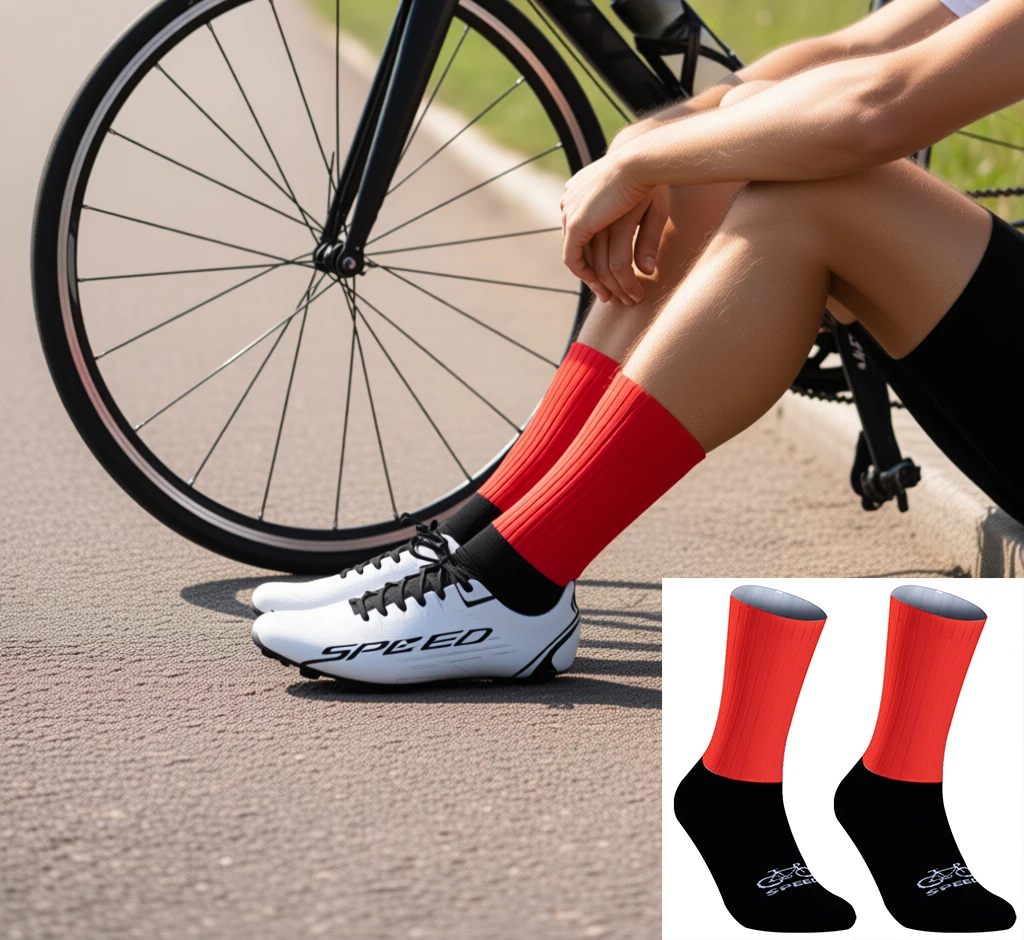 

Comfortable and soft cycling socks with warm solid color design accompany you on an enjoyable cycling journey.