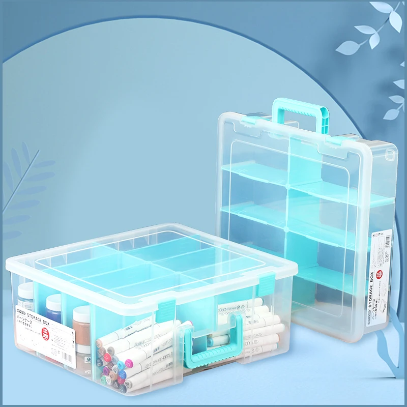 AIRAJ Multi-function Portable Transparent Storage Box Plastic Clear Organizer for Jewelry Earrings Screw Nails Parts Storage Box