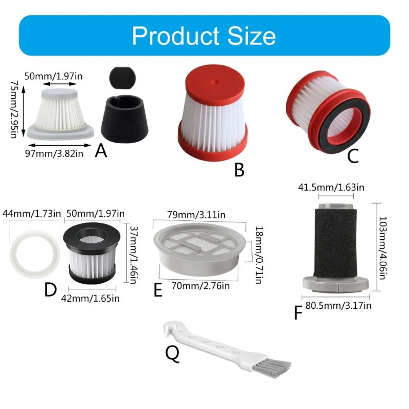 Deerma DX118C/VC01/CM1300/CM300S/VC20/DX700 무선 핸드 헬드 진공 청소기 부품 Dropshipping 용 HEPA 필터 먼지 필터