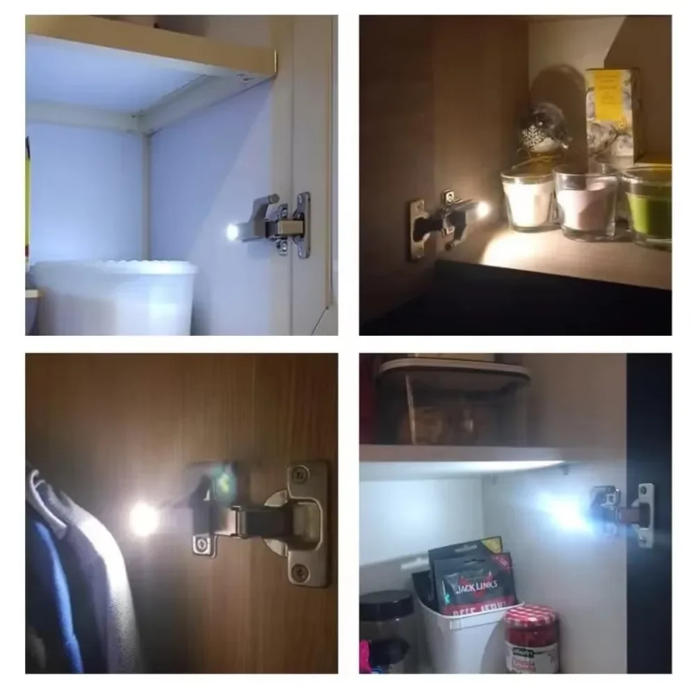 JOYINLED Cabinet Cupboard Hinge LED Light for Modern Kitchen Home Lamp, 3000K 6000K, Need 12V 23A Battery (Battery Not Included)
