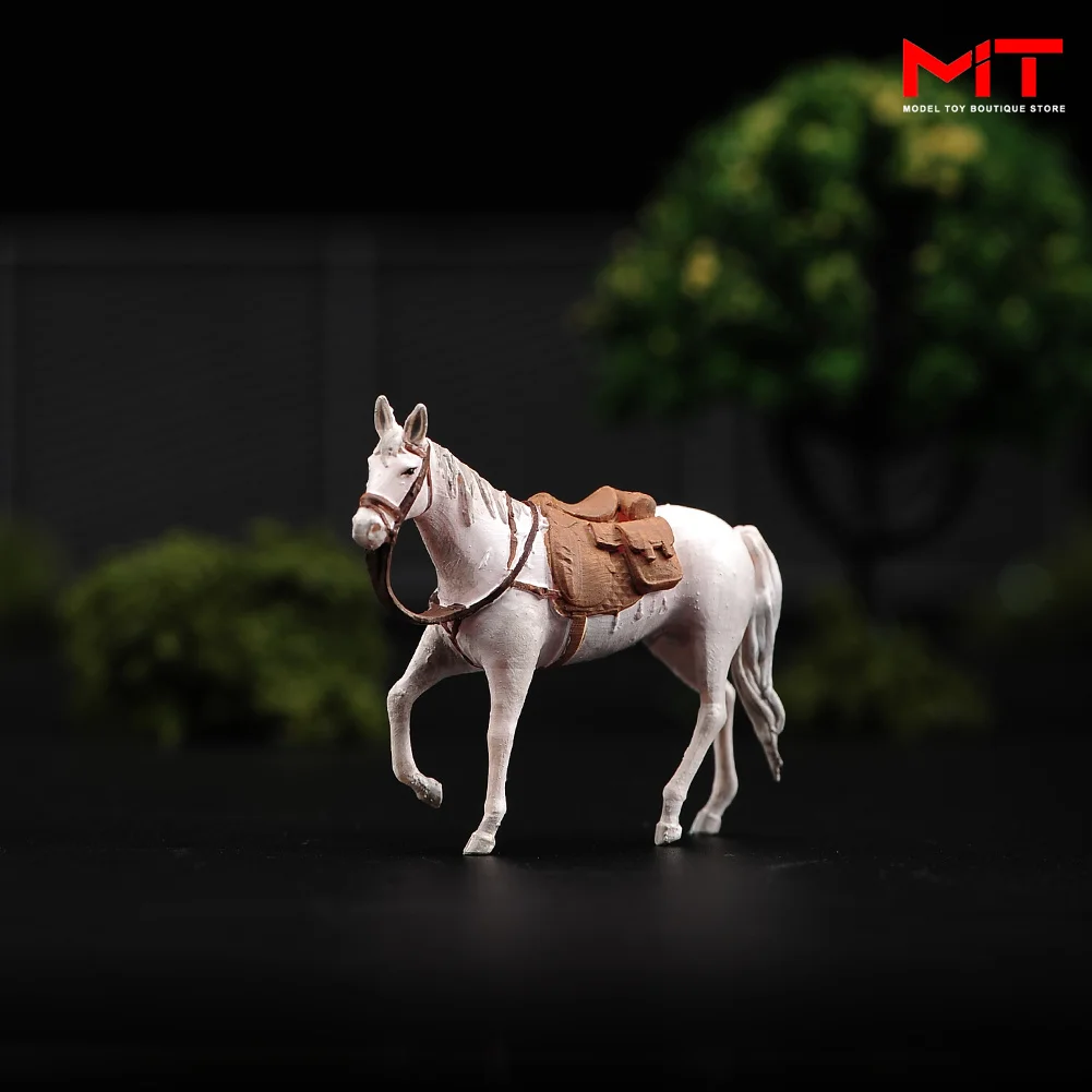 Miniatures Figurine 1/87 1/64 1/43 White Dragon Horse Model Micro Figures Dolls Creative Scene Props Collection Decoration Gifts