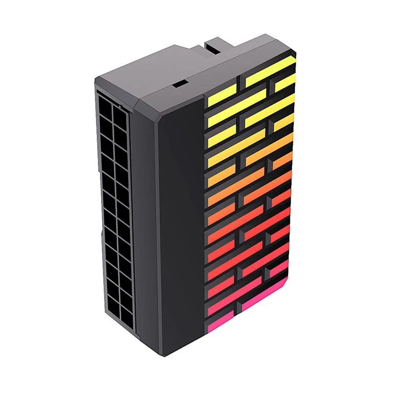 Superior-ATX 24 pinos 90 °   Fêmea do Pin ARGB 24Pin do adaptador 5V 3 do conector de alimentação ao macho 90 °   Adaptador de alimentação DIY para PC de desktops