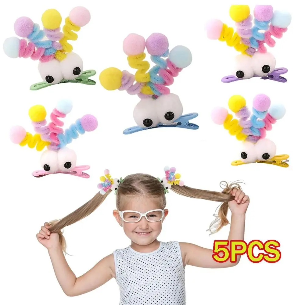 

Fashion Quirky Fluffy Pom Poms Hair Clips Cute Crazy Hair Day Accessories Barrettes Party Modeling Hair Accessories