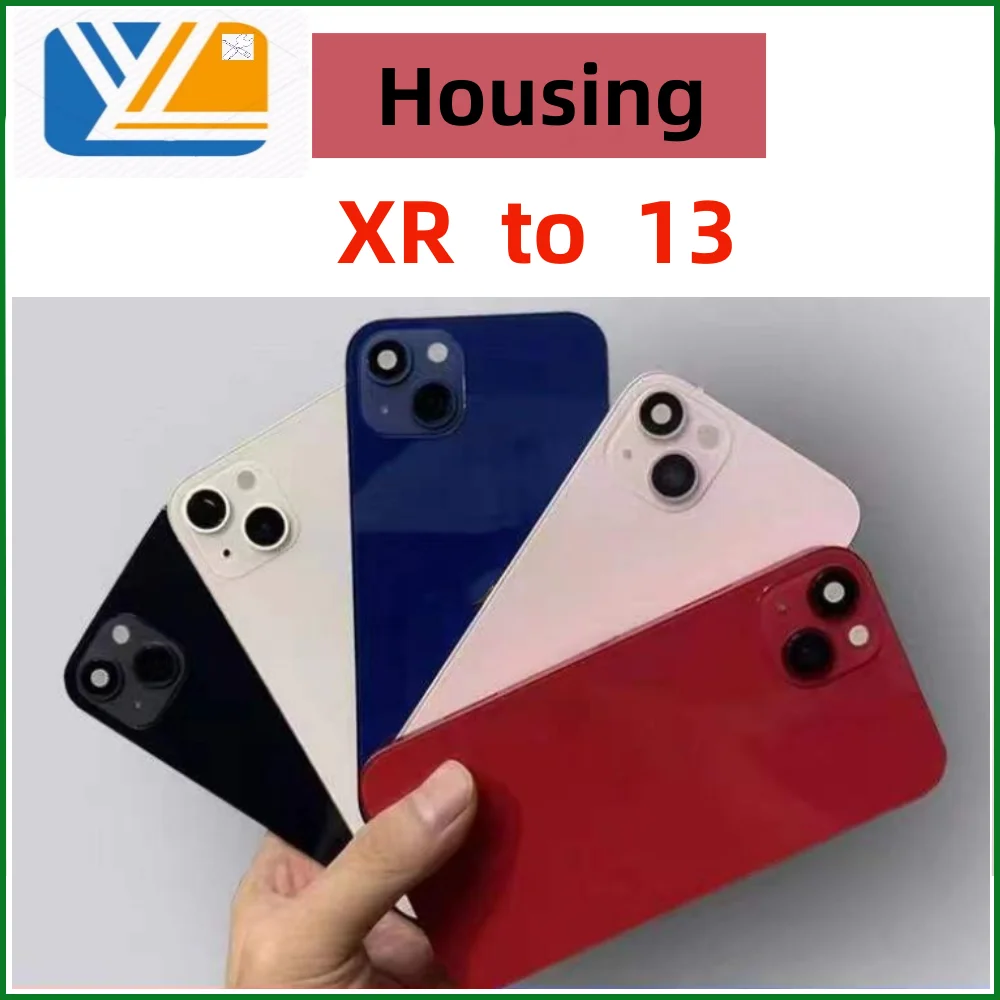 Diy Housing For iPhone Xr To 13 rear battery midframe replacement, XR like 13 chassis Xr Up to 13 back cover XR to 14 Matte