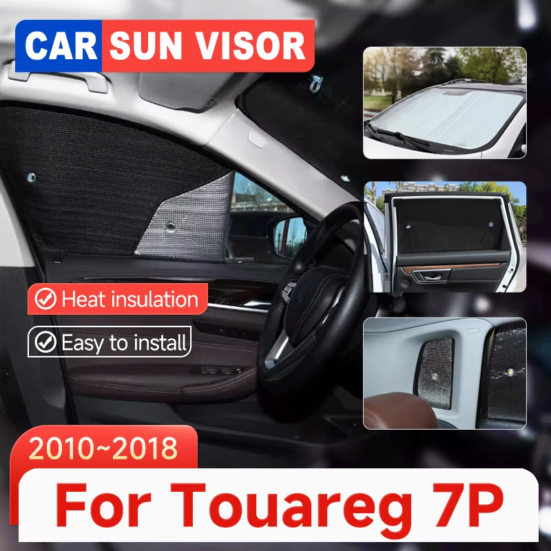 

Car Window Sunshades For Volkswagen VW Touareg 7P 2010~2018 2011 2012 Parasol Black Sliver Window Sun Protection Car Accessories