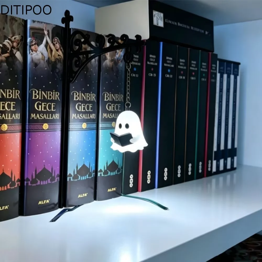 Vintage Bookshelf Lamp Library Lantern LED Night Lights, Decorative Book Light for Home Reading Nook Decor Rechargeable Lanterns