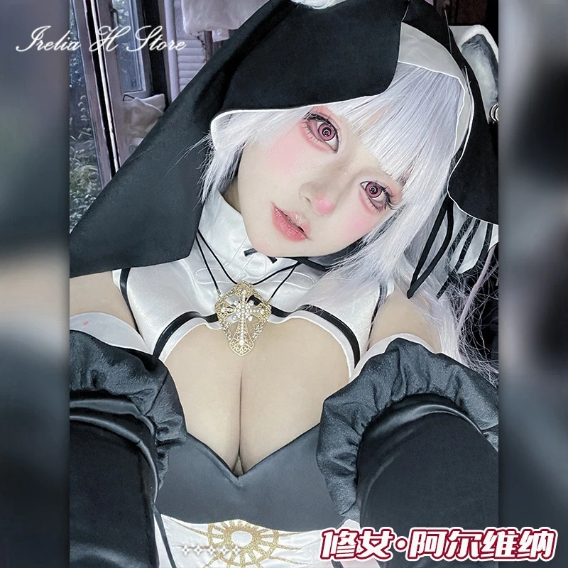 Irelia H Store Anime Alvina Cosplay Costume Nun Alvin Dress Private Photo Shoot Sexy lingeries Bikini Female image 3