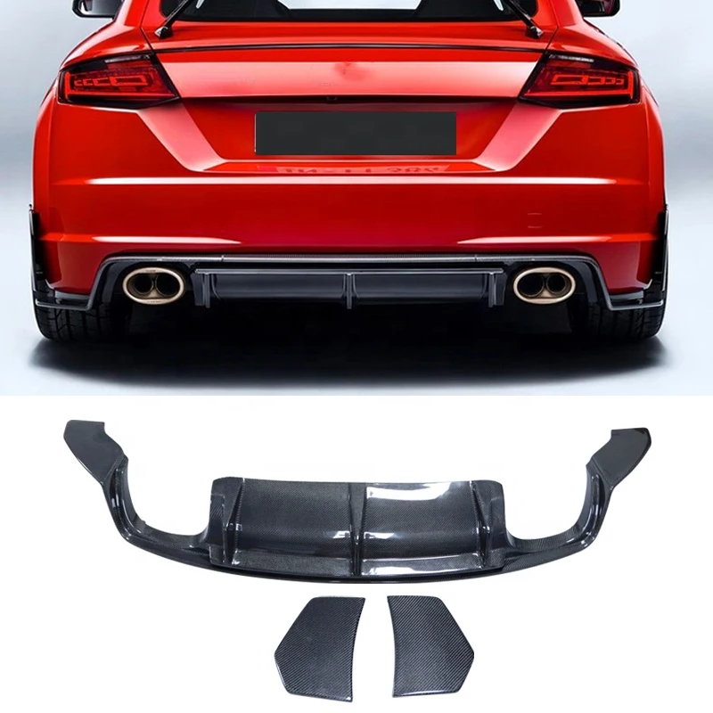 

Карбоновый задний диффузор с боковыми накладками для бампера FIT TTS TTRS MK3, 2015-2019 гг.