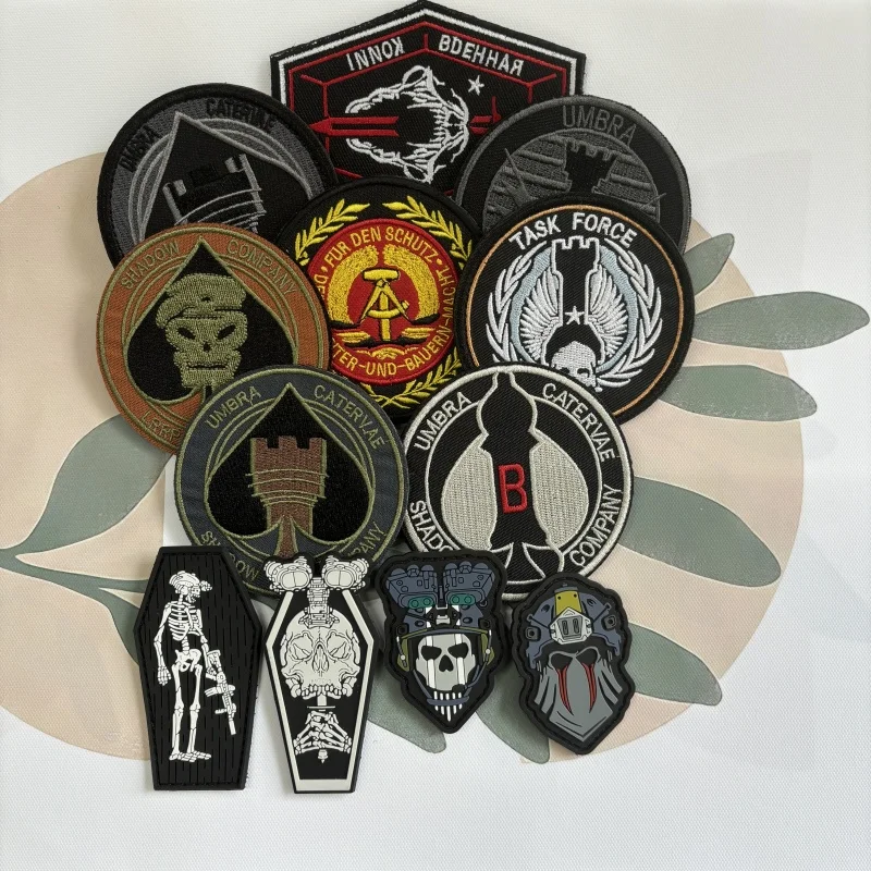 Call of Duty Tactical Patches for Clothes Embroidered Hook&Loop Patch Military PVC Ghost Mask Morale Badges on Backpack Stickers