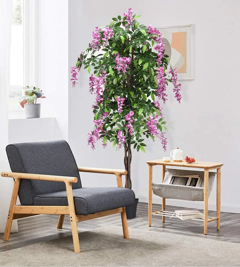 Segurança Plus Artificial Ficus Árvores, Árvores Falsas, Decoração Interior ou Exterior, 6ft