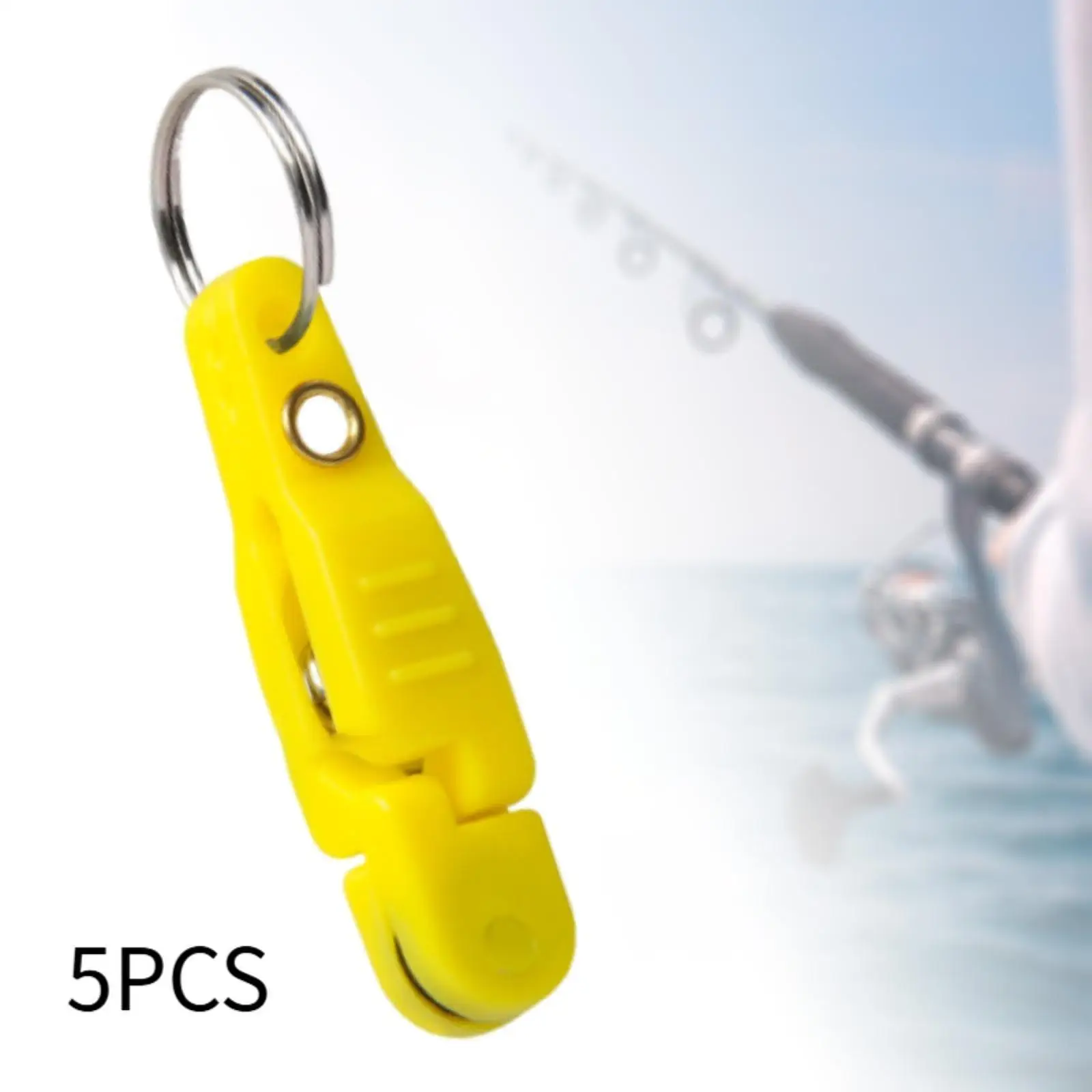 5Pcs Heavy Tension Snap Release Clips Snap Weight Clip Accessories with Keyring for Kite Trolling Fishing Weight Downrigger