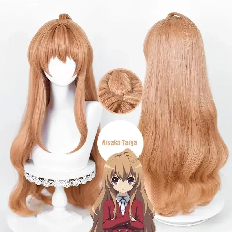 SN88 Aisaka Taiga Cosplay Wig Anime TIGER×DRAGON Orange TIGER DRAGON Toradora Wig Heat Resistant Synthetic Party Long Curly Wigs