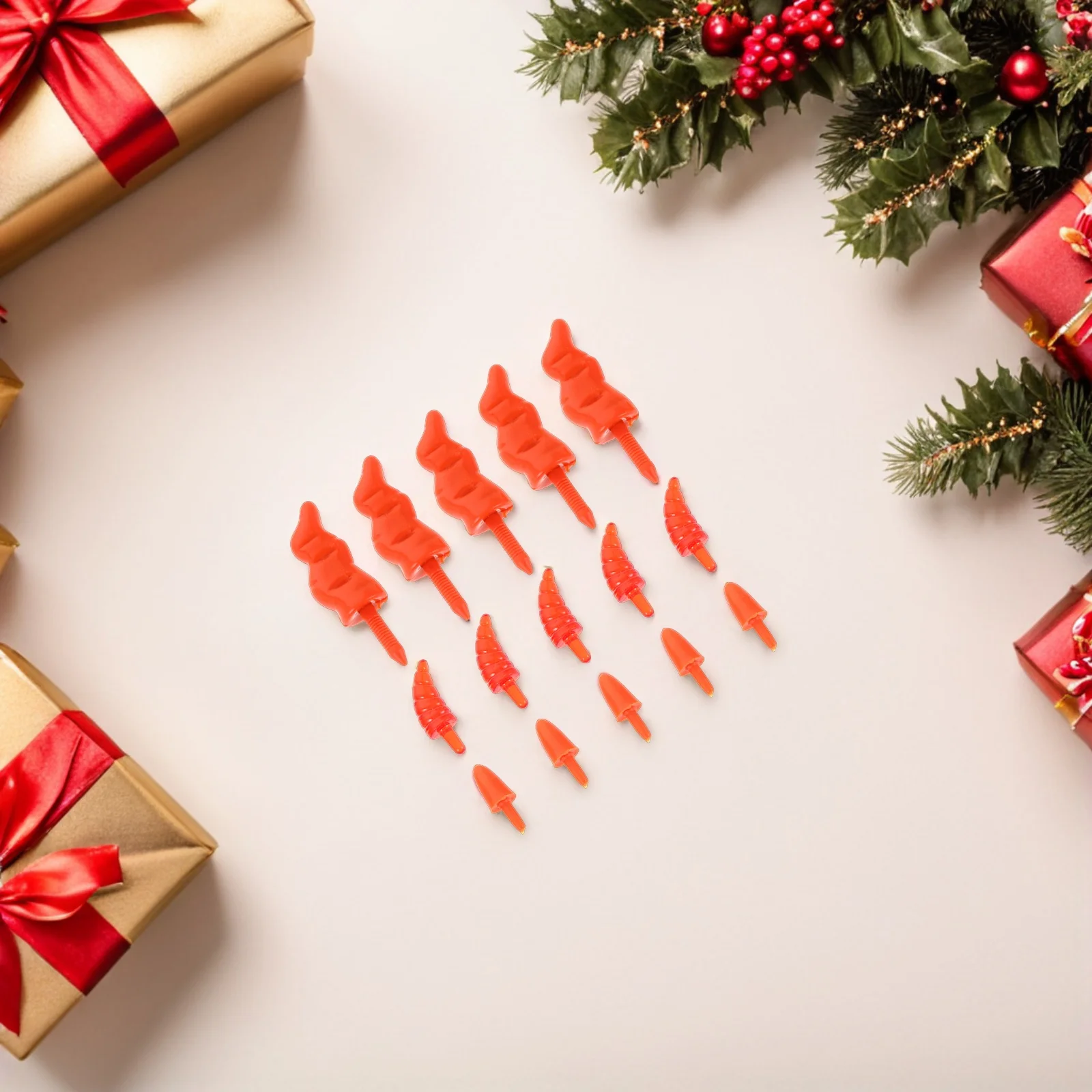

150 PCS Christmas Decoration Snowman DIY Ornament Craft Supplies Carrot Nose Translucent