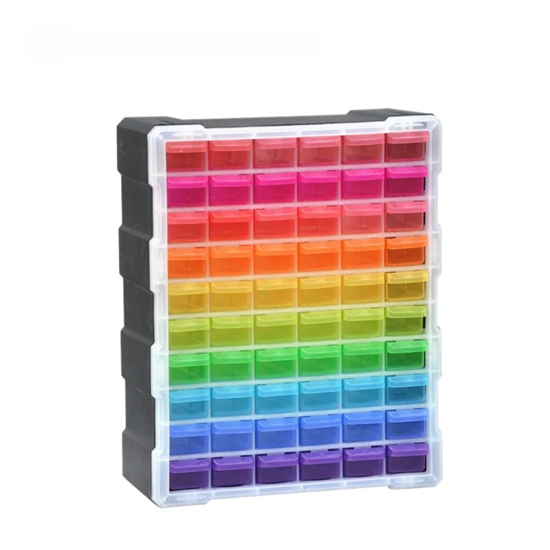 

Rainbow Colored Der Sle Toy Storage Box Screw Parts Box Desktop Organizer Children's Room Plastic Storage Container