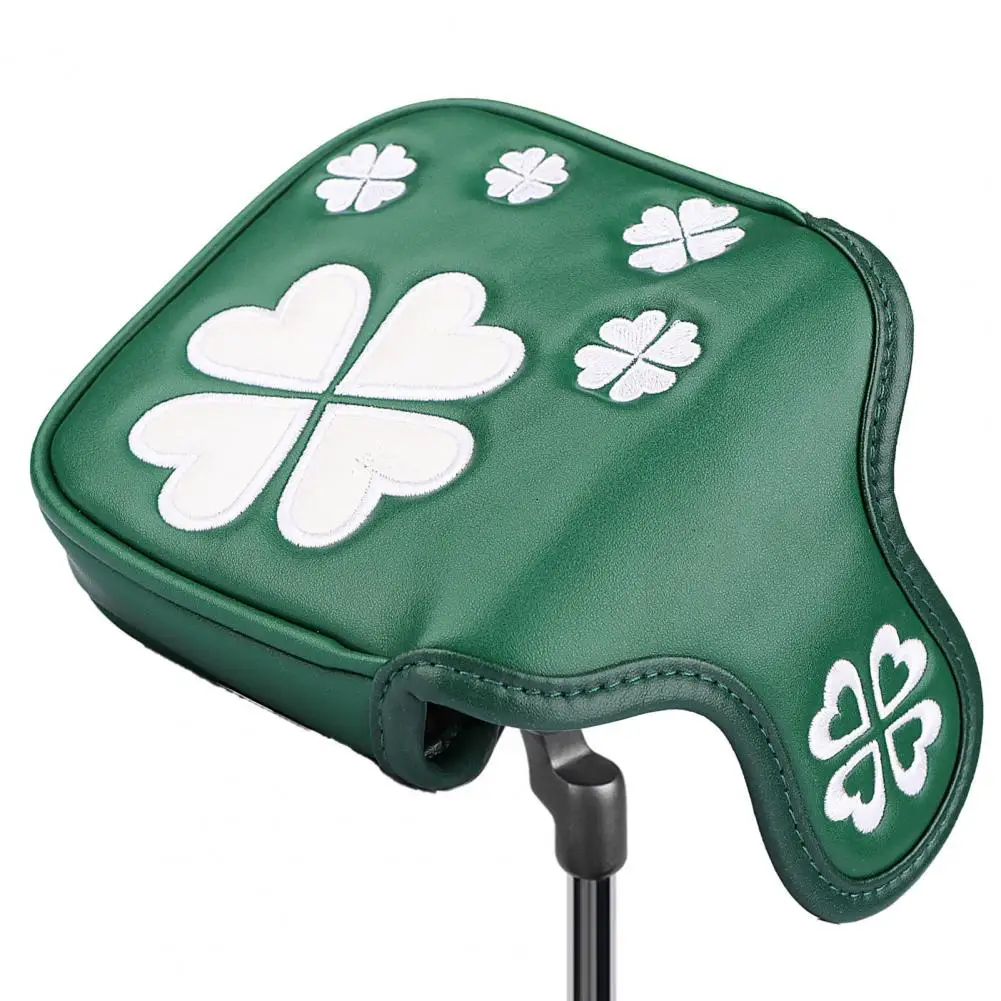 Magnetic Closure Golf Club Head Cover Golf Club Protector Faux Leather Soft Lining Golf Putter Cover Waterproof Golf Rod Sleeve