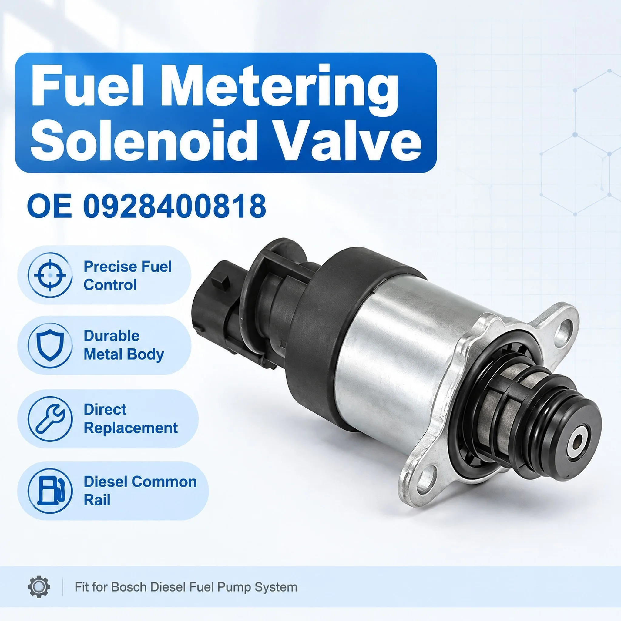 Fuel Pressure Regulator Valve SCV Suction Control Valve OE 0928400818 For Yanmar 4TNV88C 3TNV86CT Diesel Engine Fuel Metering