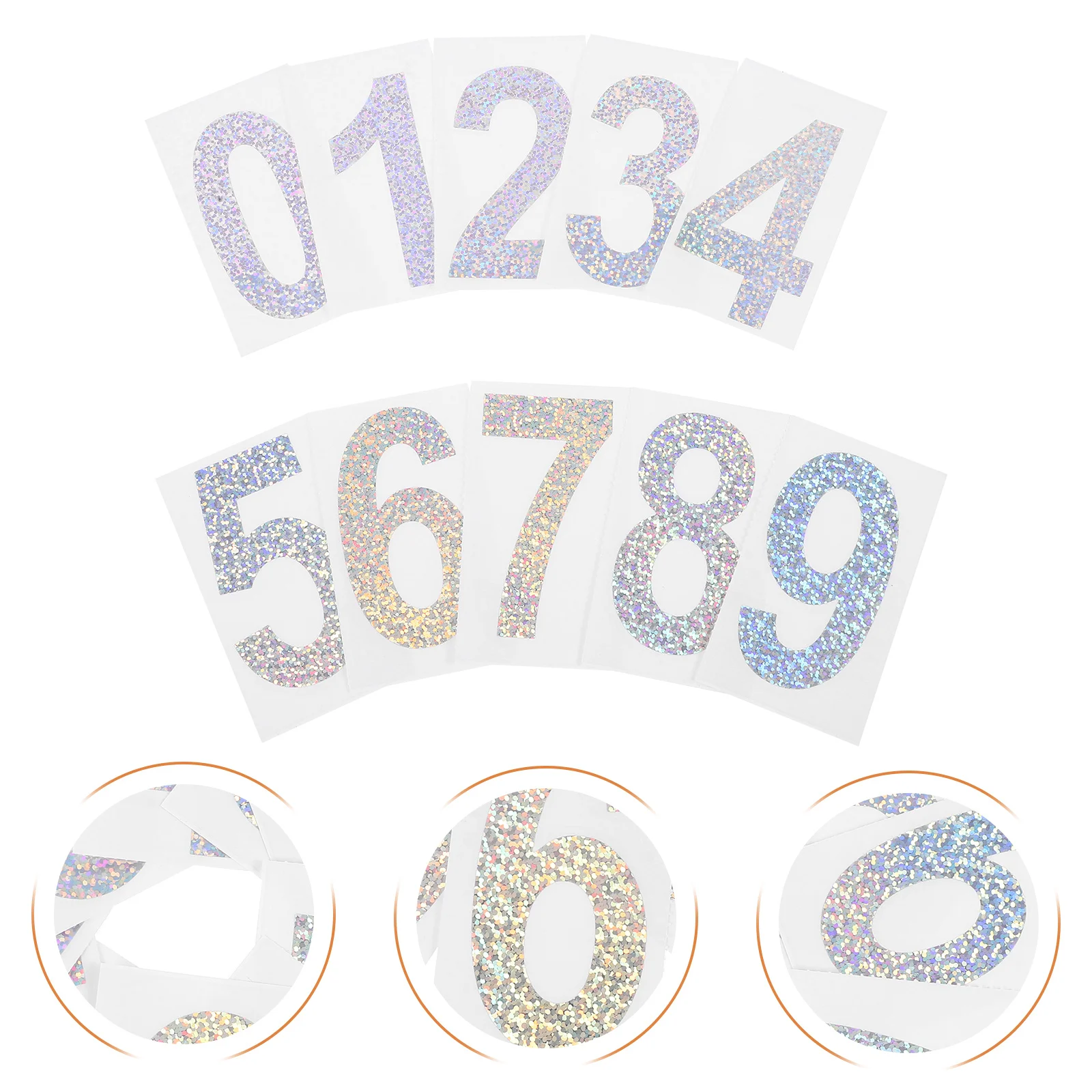 

5 set 5 Sets Self Adhesive Mailbox Numbers Decals Reflective Pvc Stickers For Outdoor Door Address Number Sign Waterproof