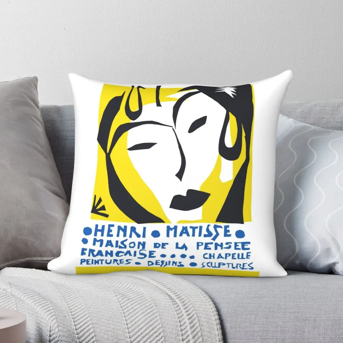 

Henri Matisse Collage Poster Square Pillowcase Polyester Linen Velvet Pattern Zip Decor Pillow Case Room Cushion Cover