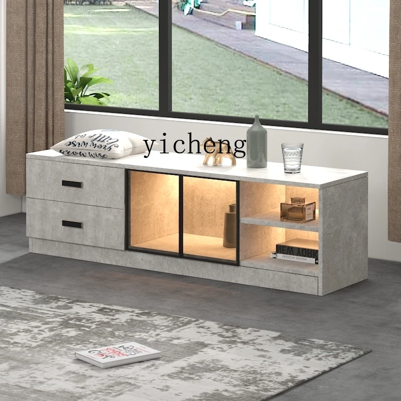 XL Windows and Cabinets Balcony Ark Storage Organizer Floor Light Luxury Minimalist Cabinet Low Cabinet Can Sit