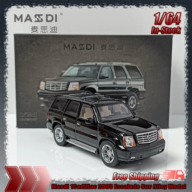 

Новинка в наличии Masdi 1:64 Cadillac 2005, Escalade Suv, имитация сплава, миниатюрная литая модель автомобиля, детская игрушка на заказ, подарок, коллекционная