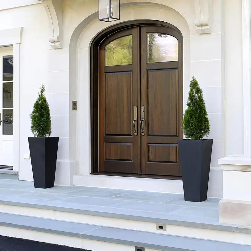 مجموعة زراعة طويلة 22 بوصة مكونة من قطعتين، أوعية سوداء داخلية وخارجية مع فتحات تصريف، مراقبة مستوى المياه، دلو داخلي، أوتوماتيكي