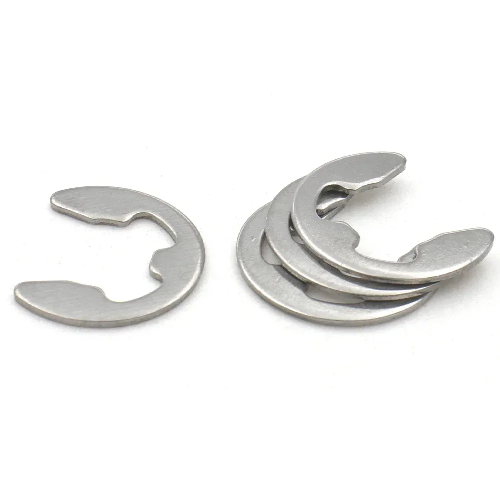 10/50/100 قطعة M1.2 1.5 2 2.5 3 4 5 6 8 10 11 12 إلى M24 أسود 65Mn فولاذ 304 الفولاذ المقاوم للصدأ E كليب بحلقة إحكام الاحتفاظ غسالة