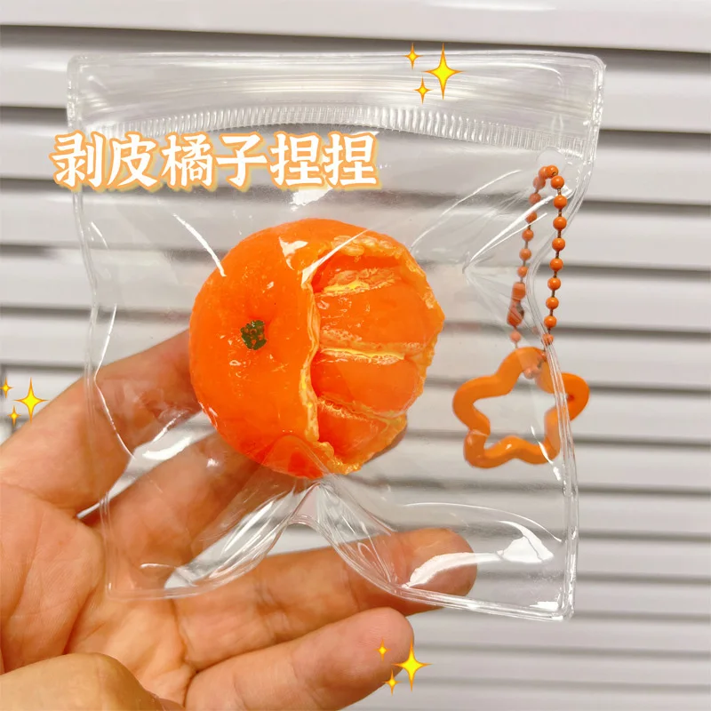Orange Pinch Super Soft Squeeze Toys Clay Version Stress-relieving Toy Ball Peel Orange Orange Pinch Fun Slow Rebound