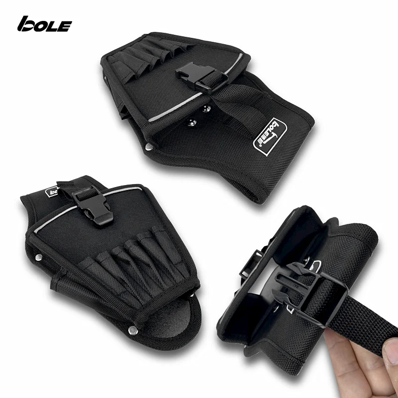 BOLE Multi-functional Waterproof Drill Holster Waist Tool Bag Electric Waist Belt Tool Pouch Bag for Wrench Hammer Screwdriver