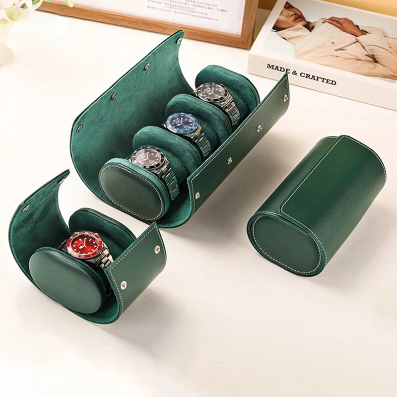 

Watch Box 1/2/3 Slots Travel Watches Storage Case Organizer Jewelry Display Case Watch Roll Waterproof PU Leather Organizer