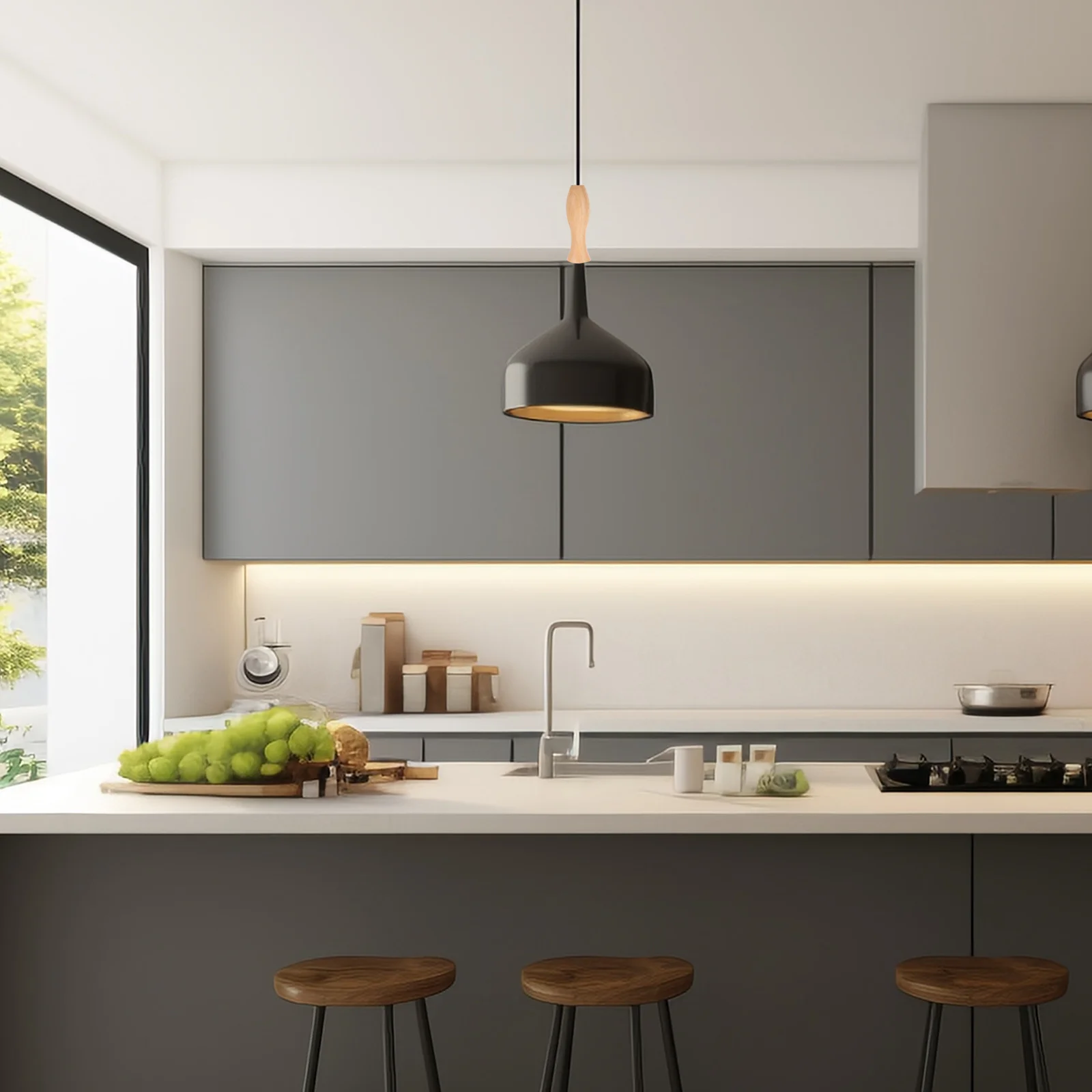 

Vintage Pendant Light Cord Grip Wooden Ceiling Holder Durable Hanging Light Cable Grip Accessory Chandelier Parts