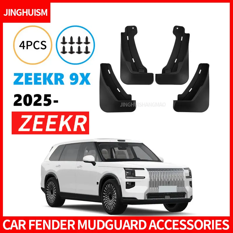 Car Tire Mud Flaps for Geely Zeekr 9X 2025 Auto Parts Truck Exterior Upgrade Black ABS Polymer Splash Guards Mudguards