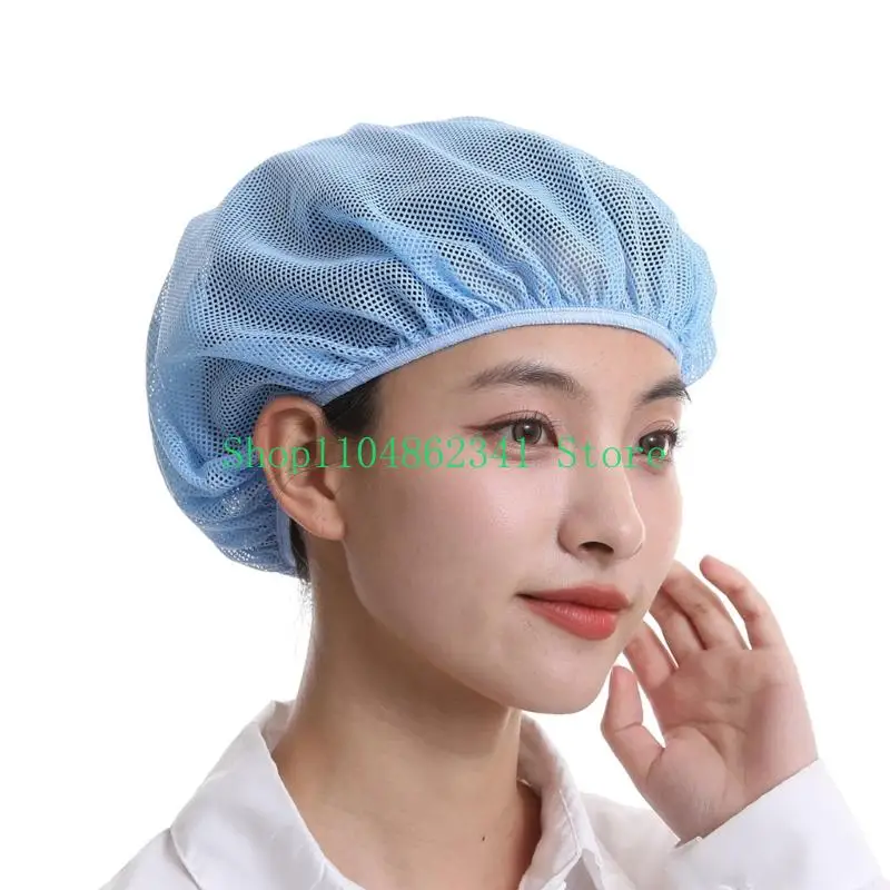 652F 10pcs Lightweight Stretchy Net Hat Dustproof And Nonslip For Outdoor Activity