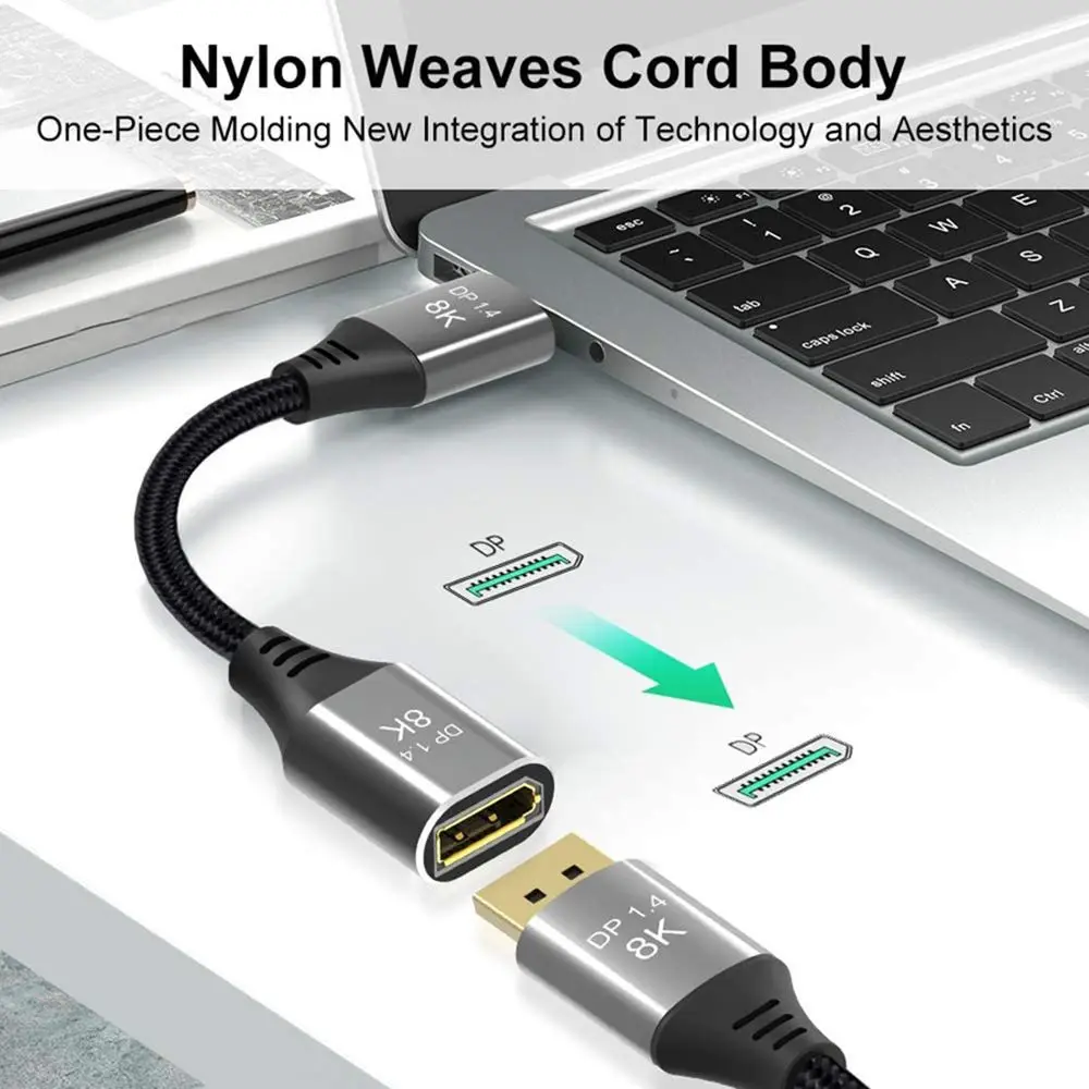 8K 60Hz DP Cable Male to Female Display Port Extension Line for HDTV Laptop Projector Monitor DP Splitter DisplayPort 1.4