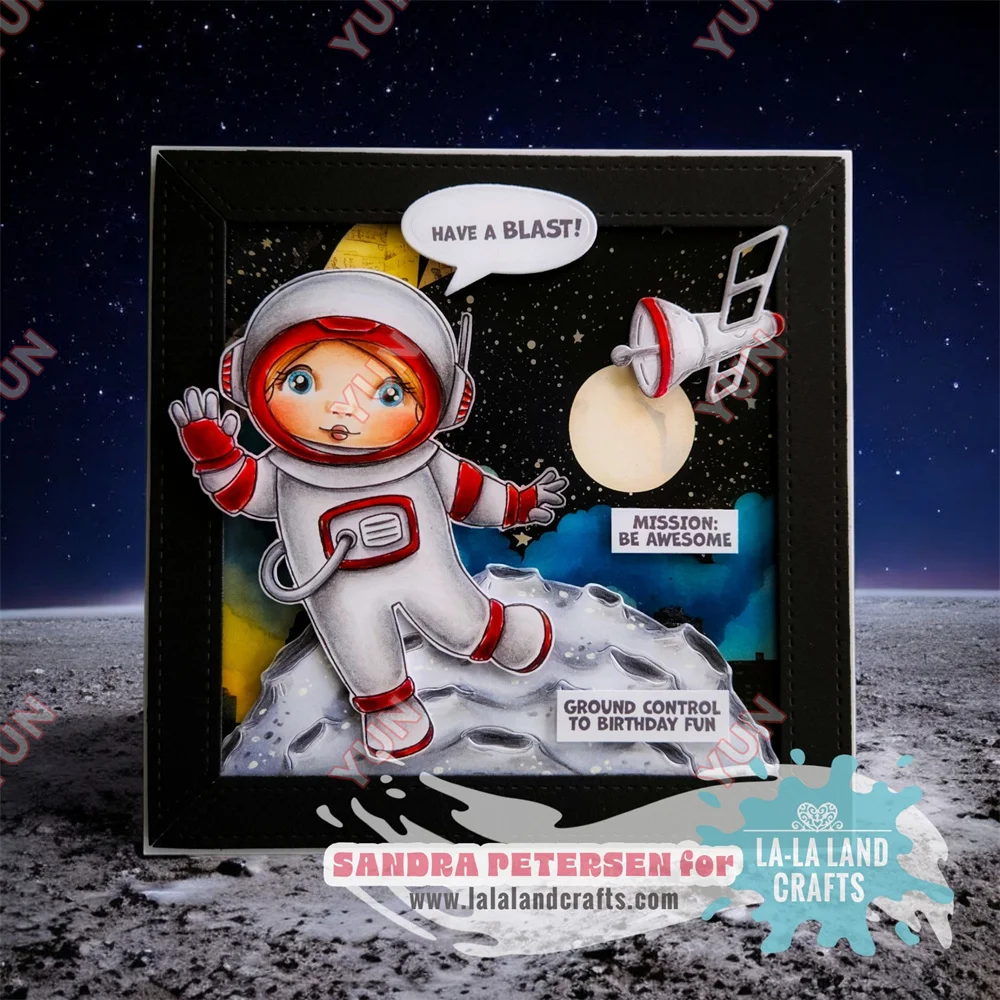 2025 novo moonscape terra nave espacial microscópio aro e balanço pista molécula corda morrer diy scrapbooking diário gravação