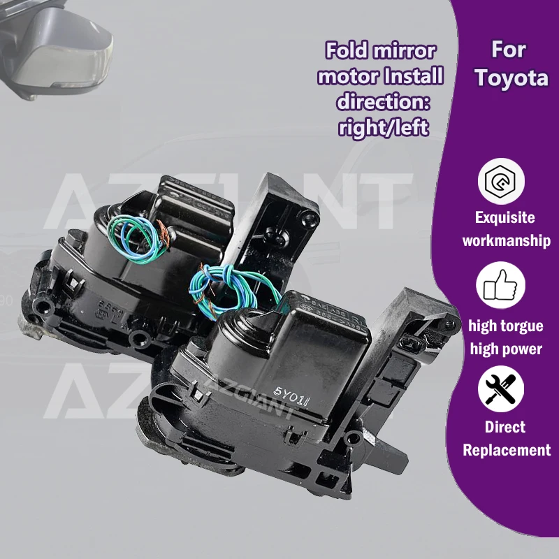 

AZGIANT Car Power Fold Mirror Motor module For Toyota Tundra Sequoia RAV4 Corolla Yaris Vitz NCP90 NCP91 Ractis Camry VX30 MK5