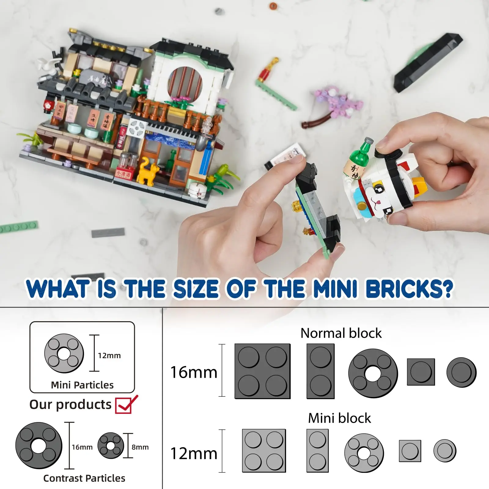 789ピース 日本の街並み ミニビルディングブロック MOC クリエイティブモデルセット 居酒屋 シミュレーション建築玩具 男の子向けギフト
