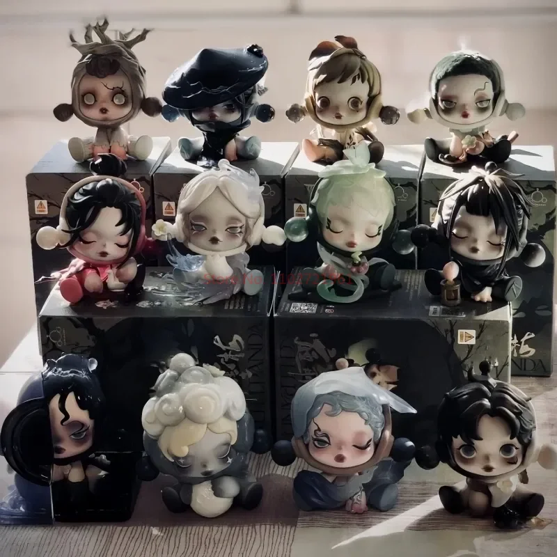 Лидер продаж, модель Skullpanda Momei серии, игрушки, коллекция в античном стиле Sp11 поколения, настольное украшение, декоративная игрушка, подарок на день рождения, кукла