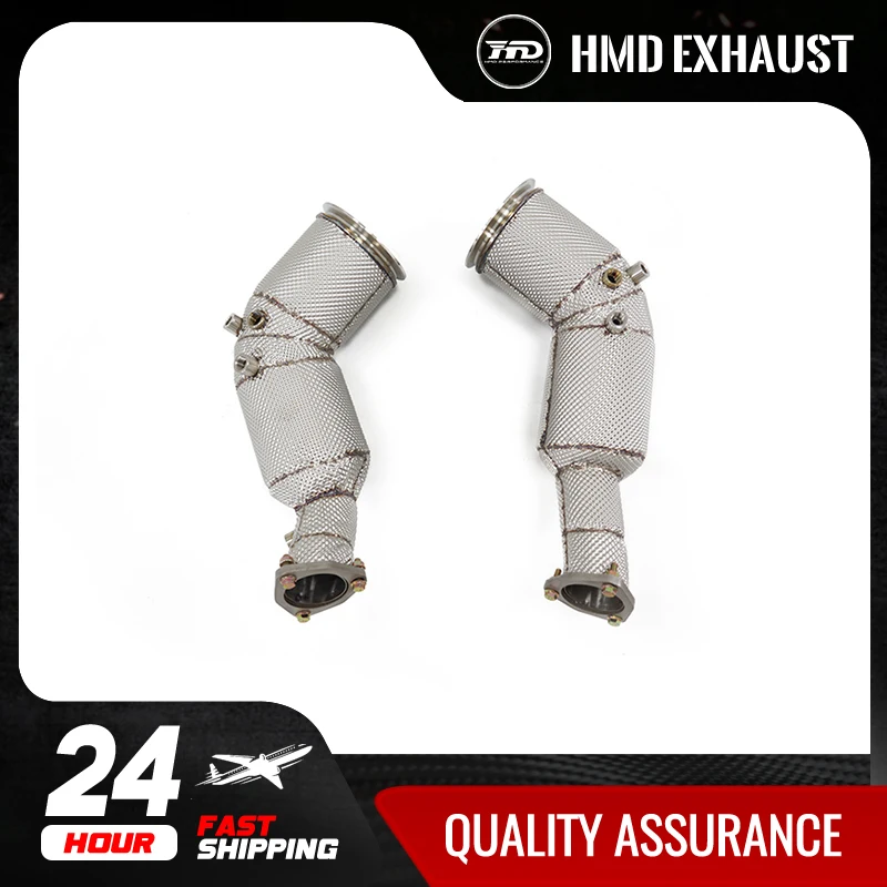 

HMD Exhaust System High Flow Performance Downpipe for Audi RS6 RS7 C8 4.0T A8 S8 D5 2019+ With Catalytic Converter Header