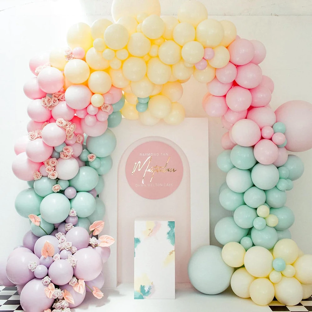 Mint Green Balloons Arch Garland Kit Pastel Green Balloon Kid Birthday Party Decor Baby Shower Wedding Decorations Easter Globos