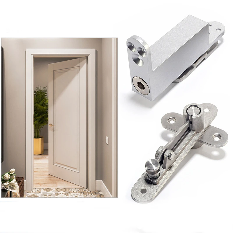 360 Degree Rotation Door Hinge Automatic Return Door Closing Positioning Door Closer Hidden Door Hinge Load-bearing 60KG