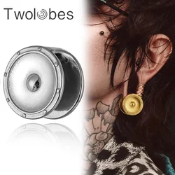 Twolobes 2PCS New Fashion Ear Weights Plugs Ear Hangers Tunnels Piercing Women Body Jewelry 316 Stainless Steel Stretcher