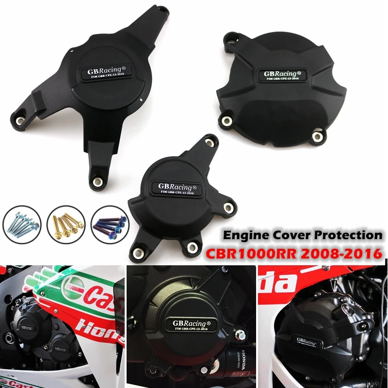 ฝาครอบเครื่องยนต์รถจักรยานยนต์สําหรับกรณี GB Racing สําหรับ HONDA CBR1000RR 2008-2009-2010 11 12 13 14 15 2016