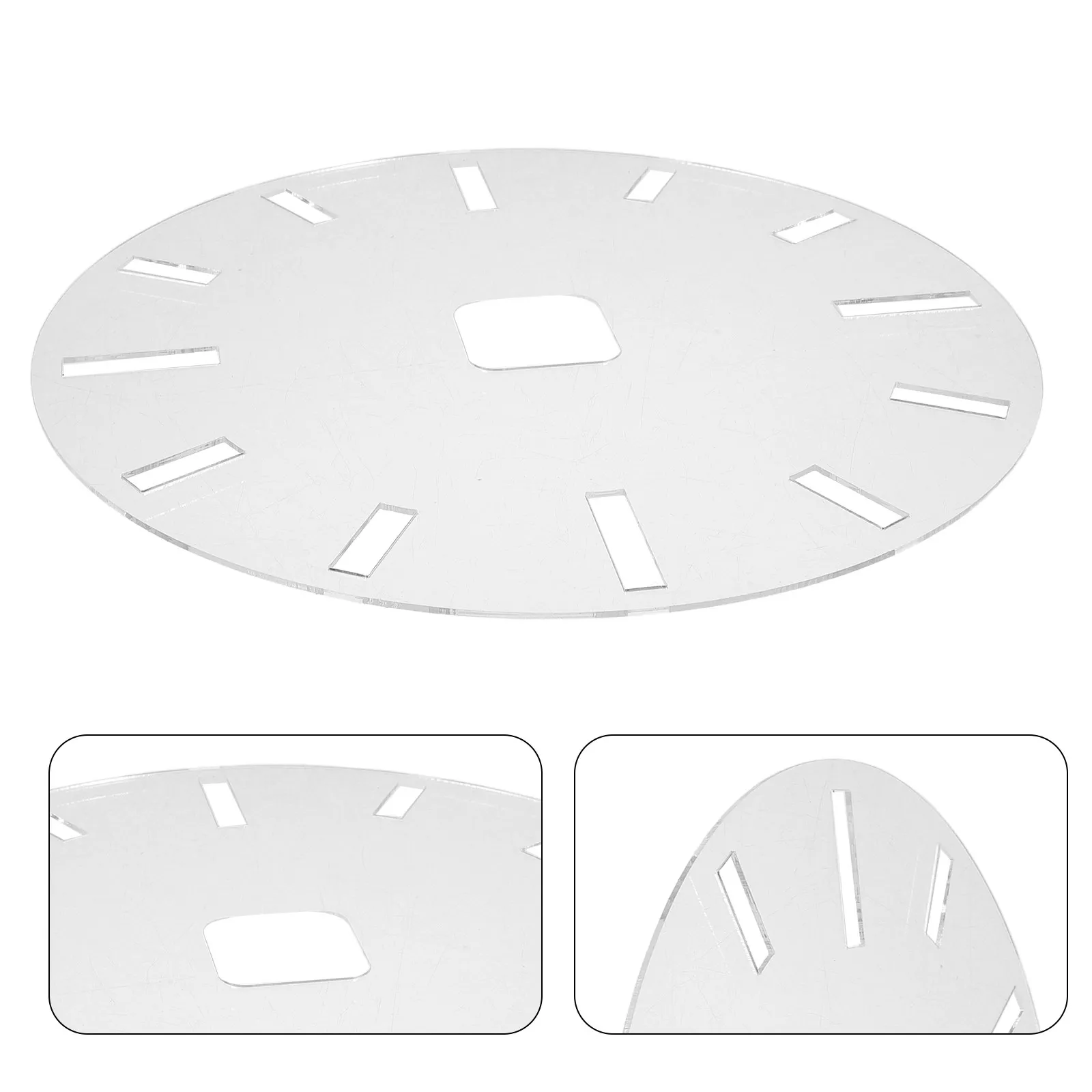 10 Inch Acrylic Clock Template Woodworking Dial Mold Precise Hole Alignment Router Template DIY Clock Face Stencil Reusable
