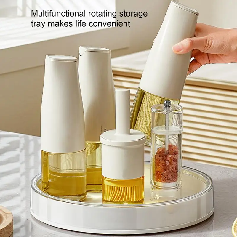 Armoire Rotative Résistante à 360 ° pour Épices, Rangement de Cuisine, Spinner, Colorable, Antidérapant, Rond, T1