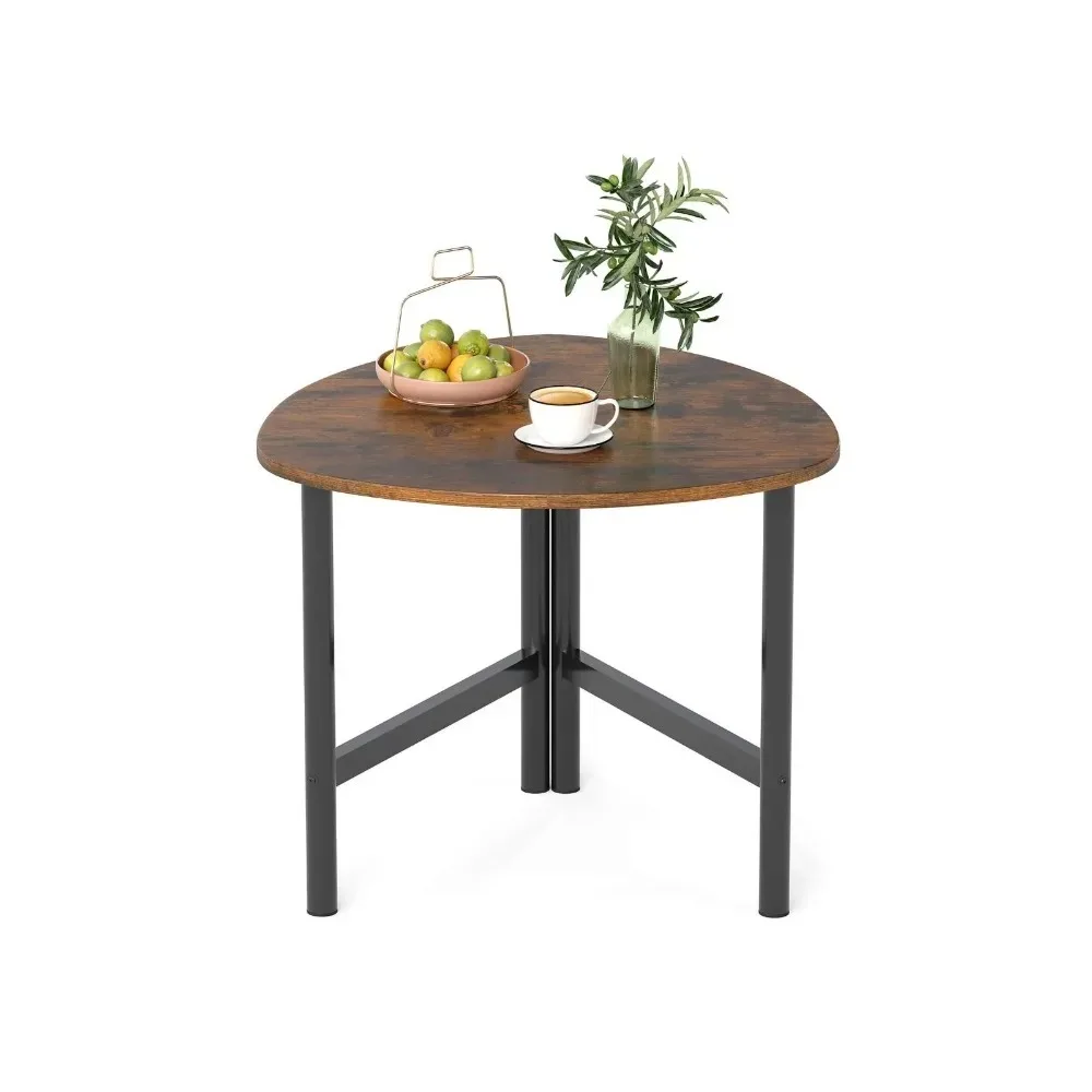 

Треугольный журнальный столик с металлическими ножками, промышленный центральный столик для гостиной